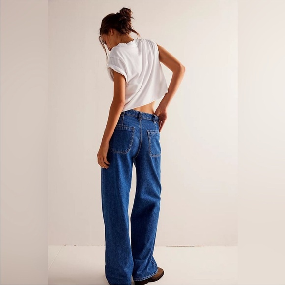 NWT Free People We The Free Palmer Cuffed Jean in tunnel vision Size 32 - Picture 3 of 10